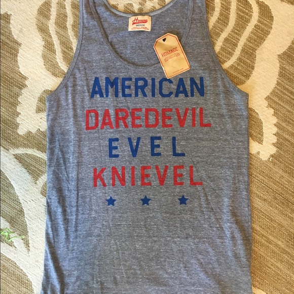 Homage Vintage Retro Men's Tank Top Evel Knievel