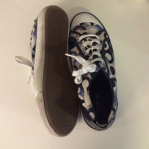 Coach Blue and Cream Tennis Shoes