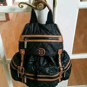 Quilted black Tory Birch backpack