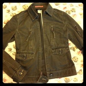 J Crew tailored military style cropped jacket