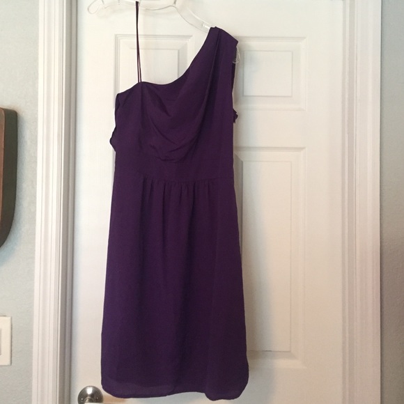 Asymmetrical plum dress!