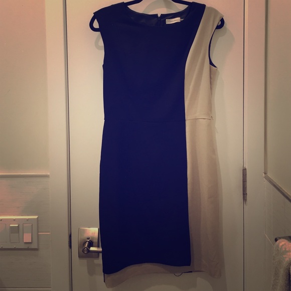 Calvin Klein two tone shift dress