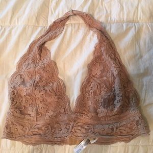 NWOT "nude" lace bralette-like Free People Galloon