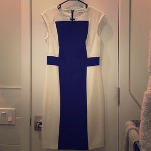 Two tone pattern Calvin Klein Shift dress