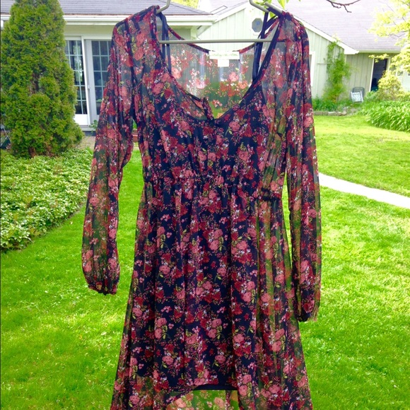 Floral High-Low dress