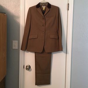 2 piece Tan pant suit