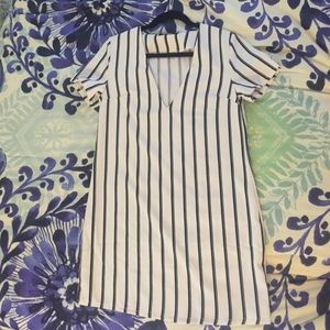 Missguided striped shift dress