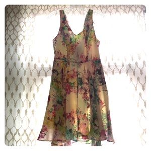 White and Floral Party Dress