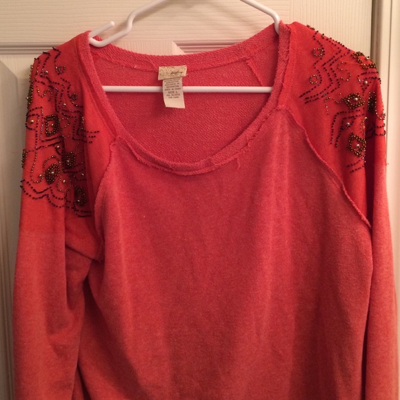DayTrip orange sweater sz L