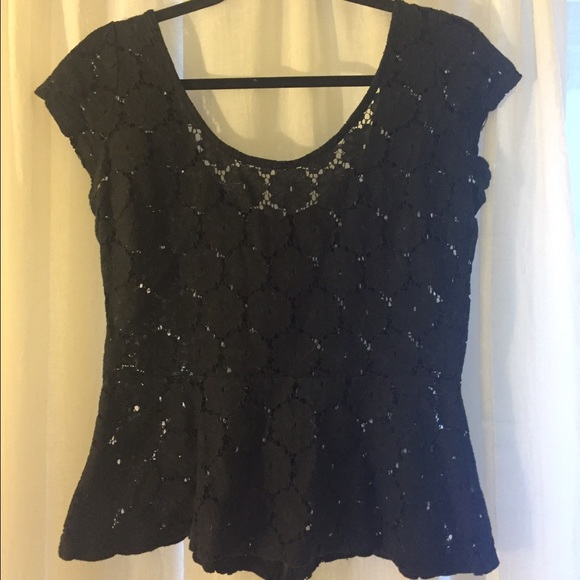 Lace Peplum Top