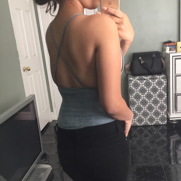 Blue plunge bodysuit - Picture 2 of 4