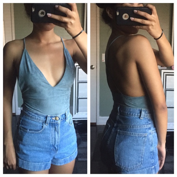 Blue plunge bodysuit - Picture 4 of 4