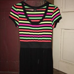 Neon Striped Dress