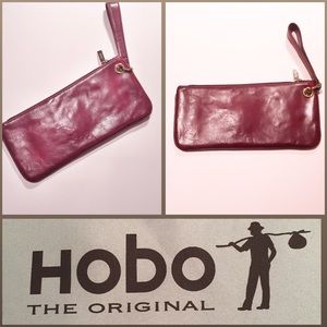 HOBO international burgundy wristlet