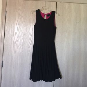 Sleeveless Black Skater Dress