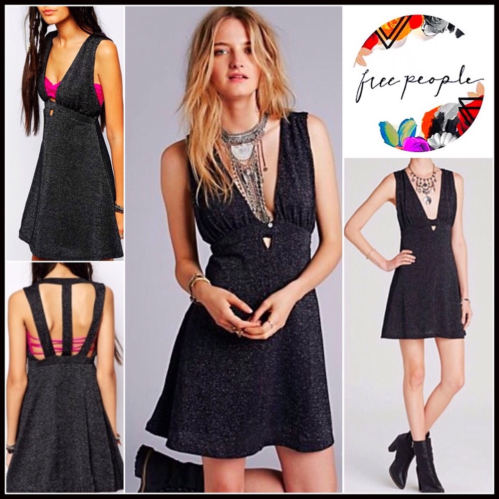 ❌SOLD❌❗1-HOUR SALE❗FREE PEOPLE A-Line Metallic - Picture 5 of 5