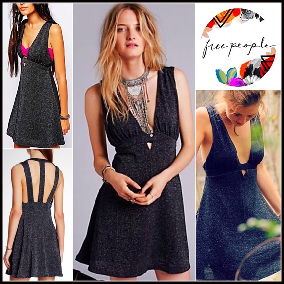 Free People Dresses & Skirts - ❌SOLD❌❗1-HOUR SALE❗FREE PEOPLE A-Line Metallic