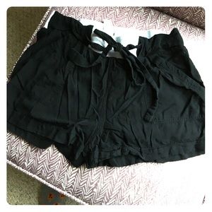 Rayon black shorts
