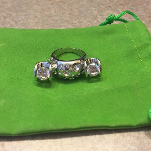 Ring with matching earrings