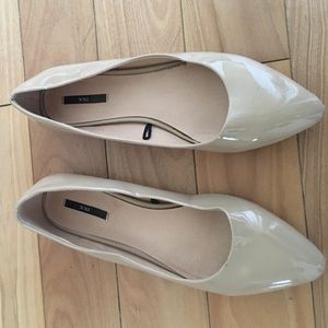 Light beige flats