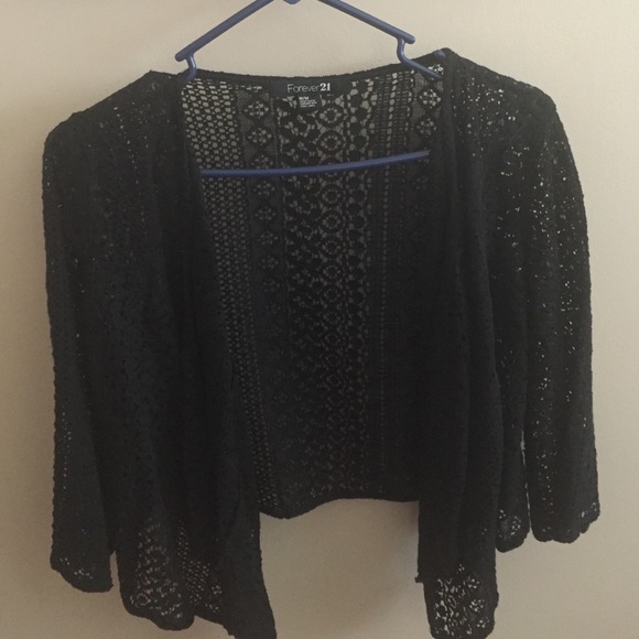 Forever 21 Black Knit Cardigan