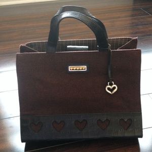 Brighton Carved Hearts Handbag (brown)