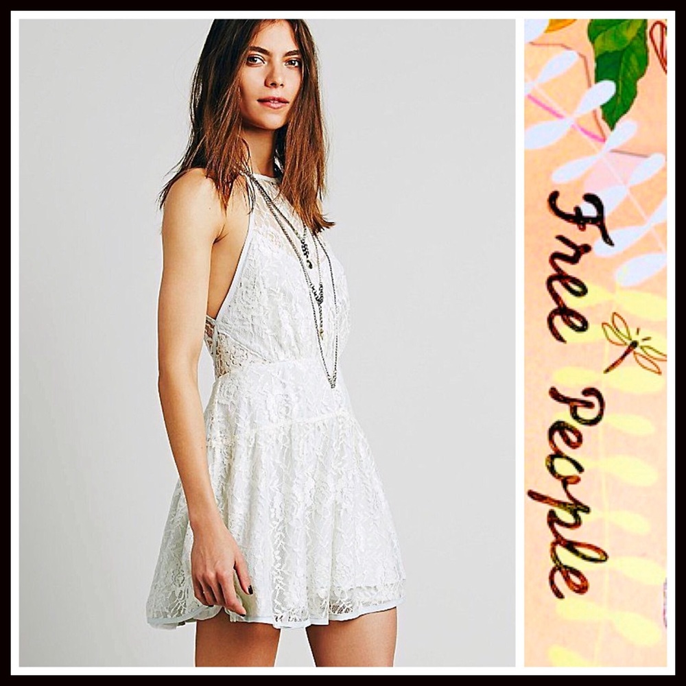 ❌SOLD❌FREE PEOPLE DRESS Lace Slip Dress - Picture 7 of 8