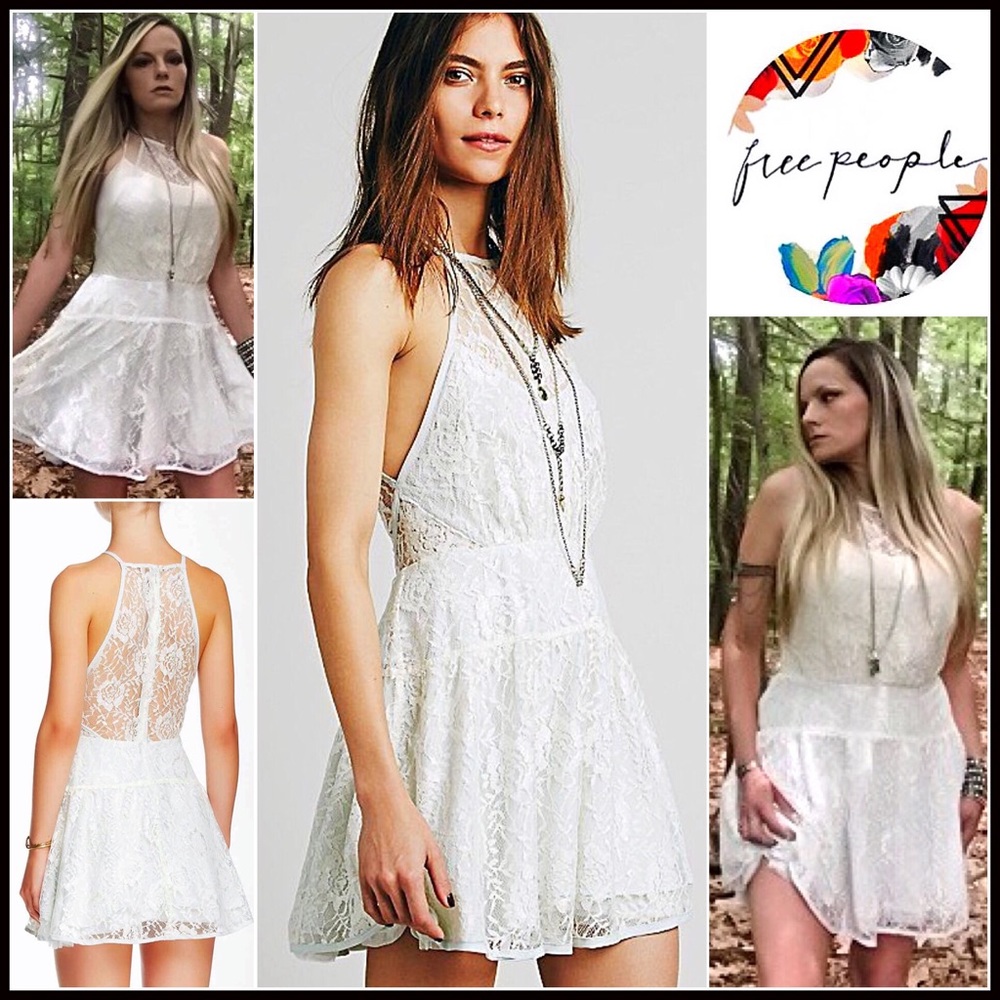 ❌SOLD❌FREE PEOPLE DRESS Lace Slip Dress - Picture 8 of 8