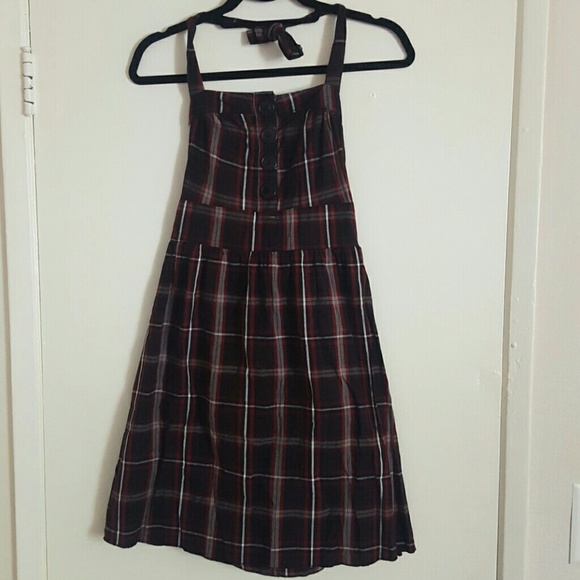 Plaid halter baby doll. Vintage 90s
