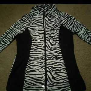 Zebra print long sleeve with bling