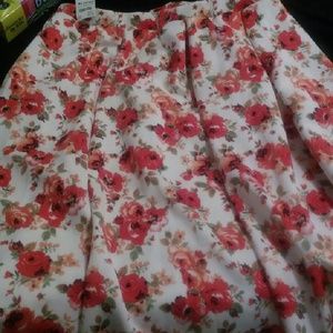 Floral Plus size hih waist skirt