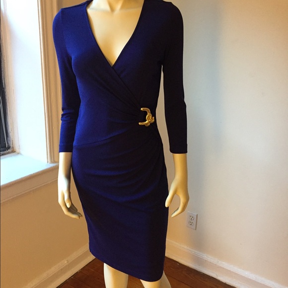 Royal Blue Carmen Marc Valvo Dress