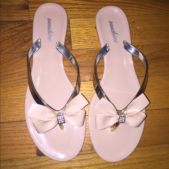 ❌SOLD❌ Chemistry flip flop slide bow sandals - Picture 1 of 1