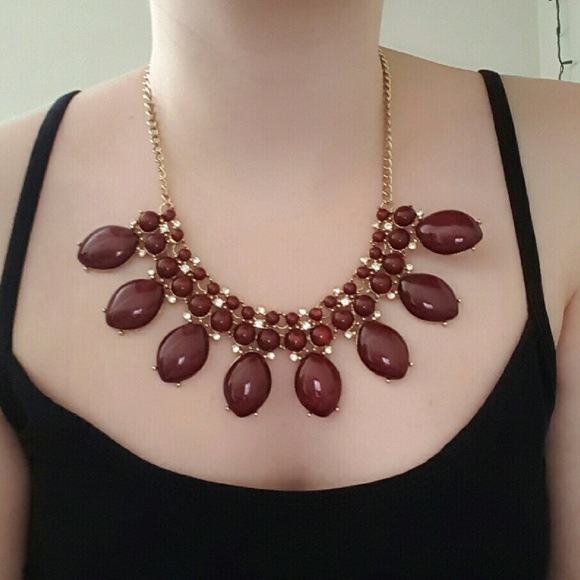 Burgundy Statement Necklace