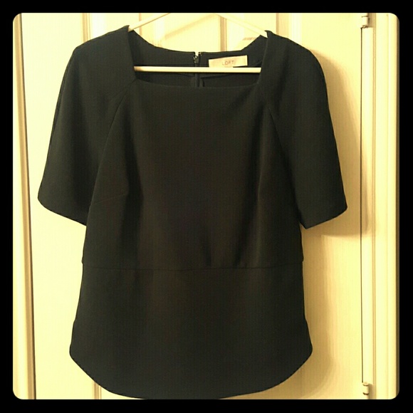 LOFT Hunter Green Career Top