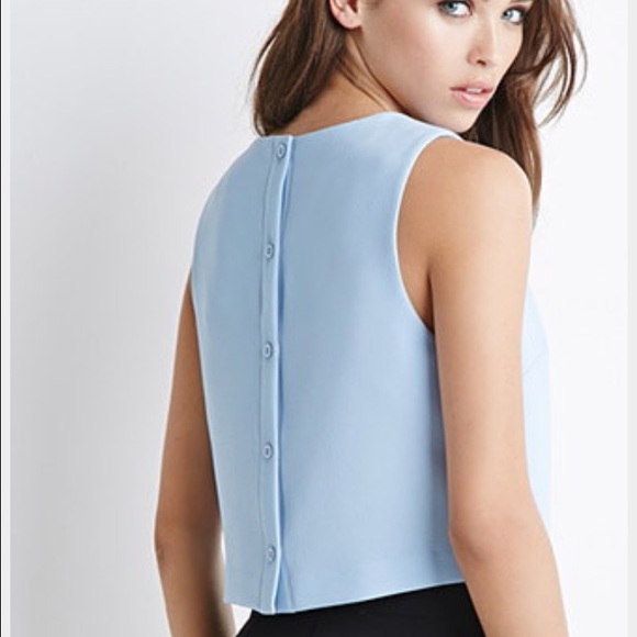 Forever 21 Tops - Light blue crop top, size medium from Forever 21.