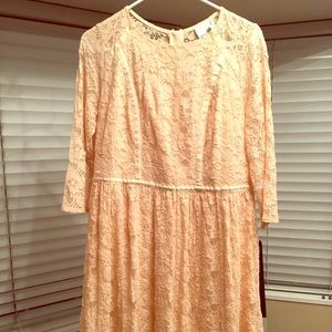 ASOS Peach laced dress size 14-16.