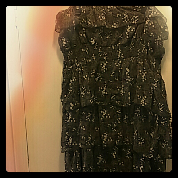 Sleeveless summer dress with ruffles. Plus size