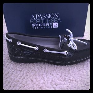 Sperry Top-sider Black with glitter