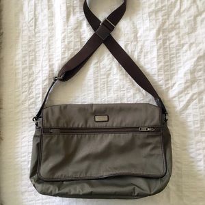 Olive green COACH messenger bag