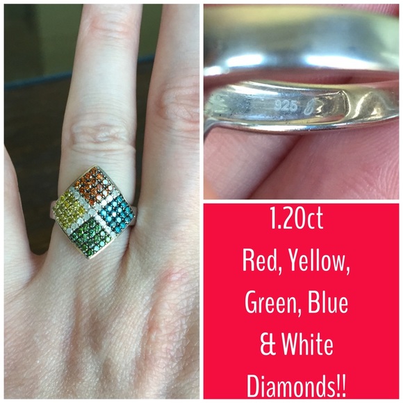 Multi Color Diamond Ring - Picture 3 of 3