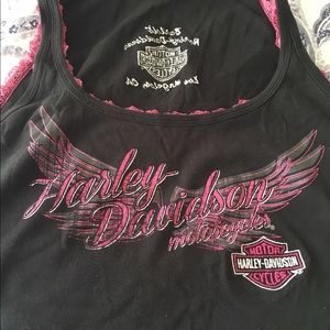 Harley Davidson pink line XL tank top