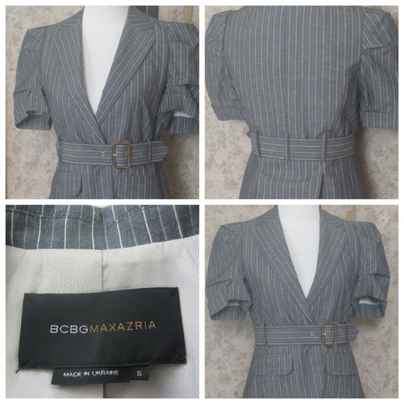 BCBG max Azria gray pinstripe blazer - Picture 4 of 4