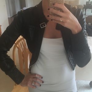 Black Bebe lather jacket