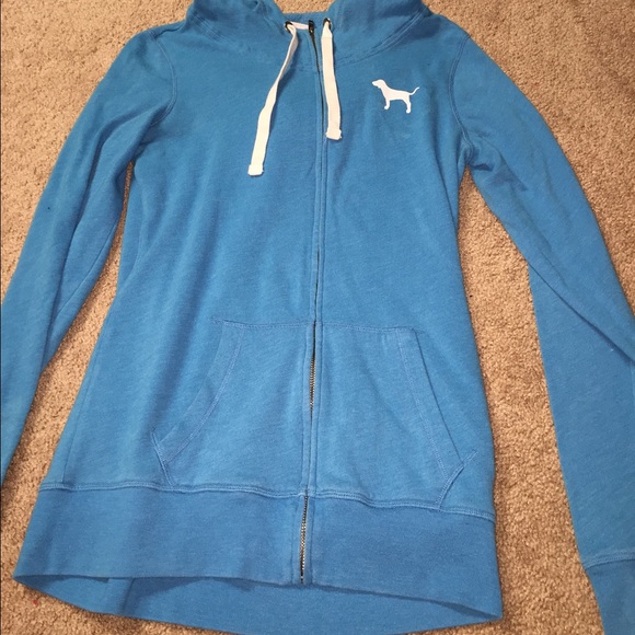 PINK tunic zip up hoodie