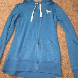 PINK tunic zip up hoodie