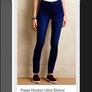 Paige Huxton Ultra Skinny Jeans- Dark indigo