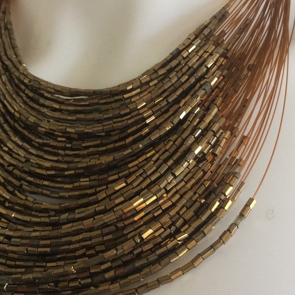 NWOT Copper Bead Necklace - Picture 2 of 3