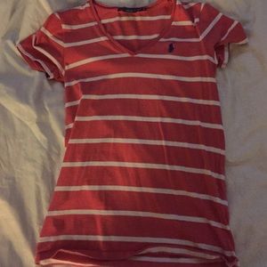 Stripped polo v neck