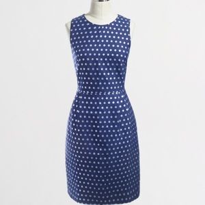 J.Crew Navy Shimmer Dot Dress